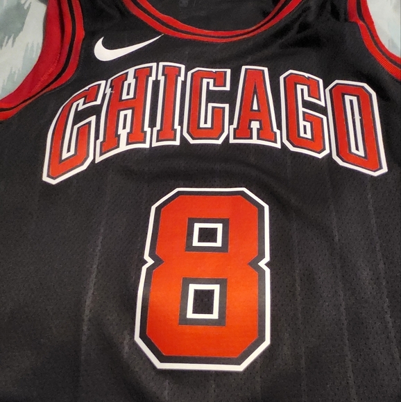 Nike Authentic Chicago Bulls Zach Lavine #8 Vapor Knit Jersey‎ Black Size 44 - Picture 3 of 5